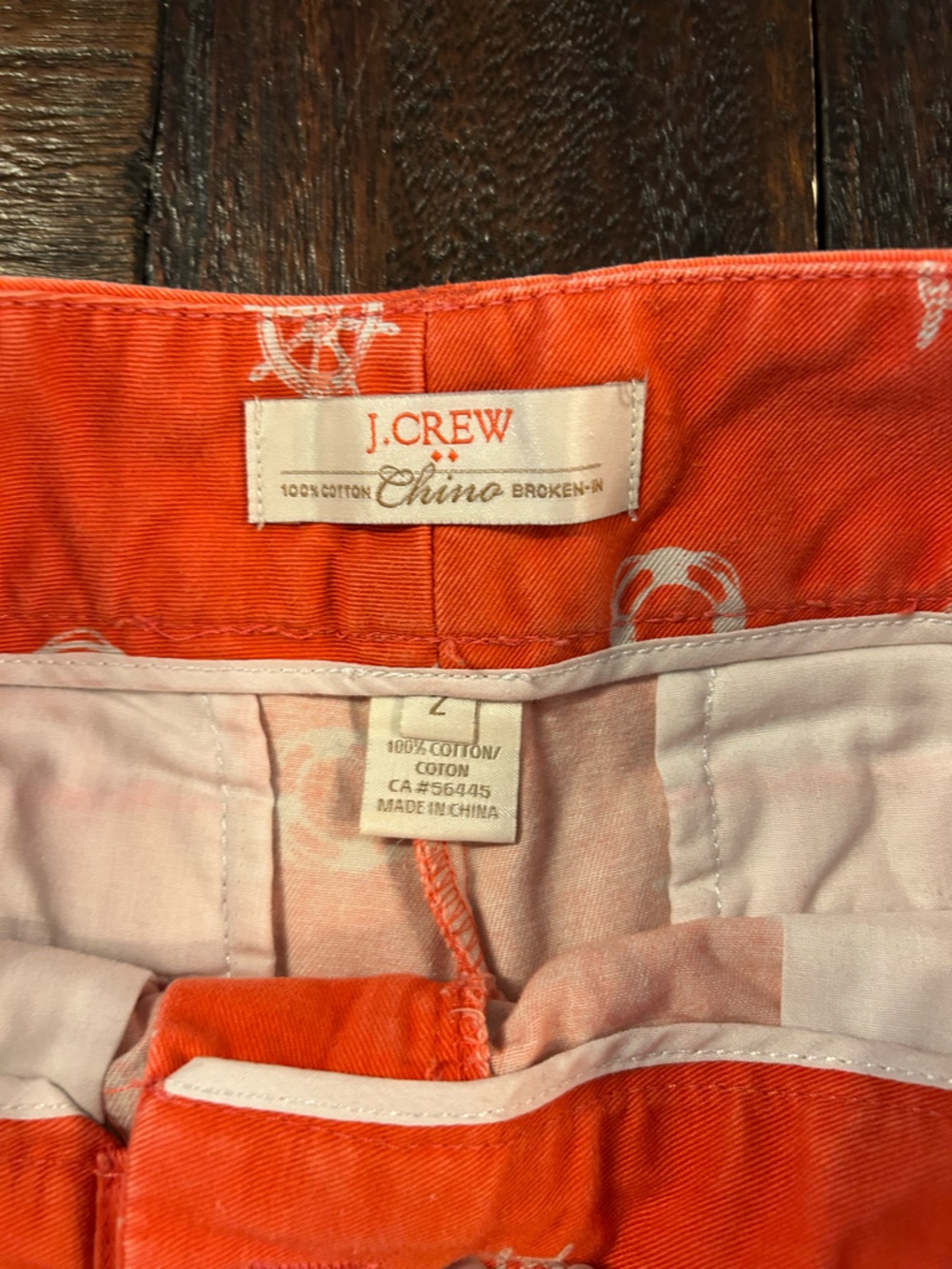 J. Crew Orange Nautical-Print Shorts - Picture 4 of 9